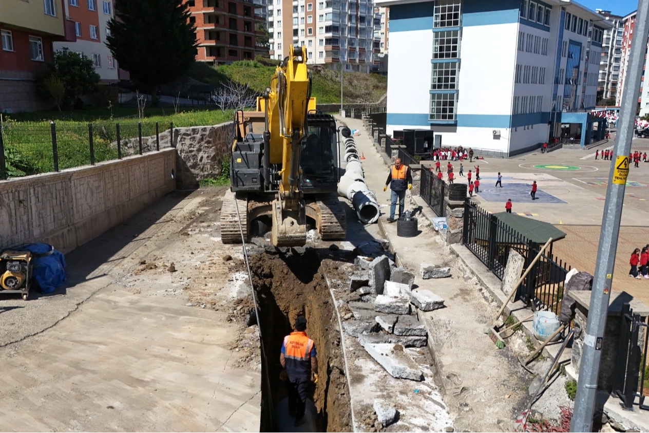 Trabzon Ortahisar’da altyapı güçlendirme çalışmaları sürüyor